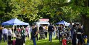 Stall Holders and Customers at Moira Food Fayre