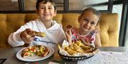 Noah and Lily Eat Pizza at NY Urban Pizza