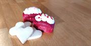 Heart shaped biscuits and buns