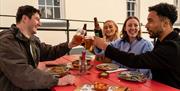 Group enjoying refreshments at the Beer Masterclass at the Walled City Brewery in Derry~Londondonderry