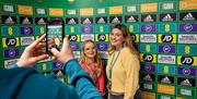 Group getting a photograph taken as part of a behind the scenes guided tour of Windsor Park with the Irish Football Association