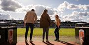 People on the pitch at Armagh GAA