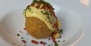 Sausage and egg benedict from ebrington hotel