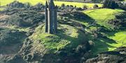 Birds eye view of Scrabo Tower in Newtownards