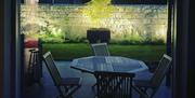 a little outside lighting in the walled garden to set the mood