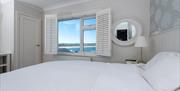 Bedroom with gorgeous Seaview. Beach View. Portstewart Strand. Portstewart Golf Course.