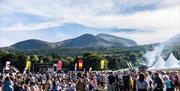 Am image showing the visitors gathering at Eats and Beats in Newcastle.