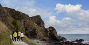 group walks along The Gobbins cliff path