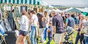 Shoppers at artisan market