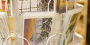 Greeting cards by Catherine Flood display in Midtown Makers.