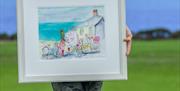 Gobbins Cliffs  Irish farm country life watercolour for sale watercolour workshops creatives art days out in Northern Ireland