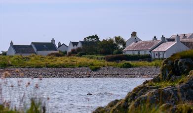 A view of Kearney village from the beach.