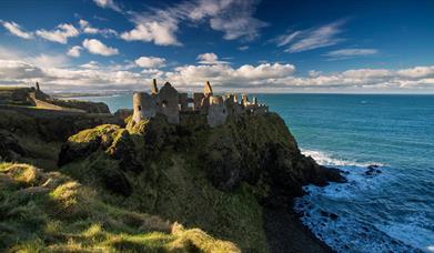 Dunluce Castle on the cliffs