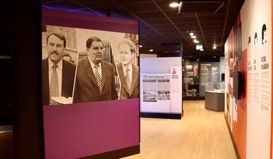 Interior of the new Peacemakers Museum located within the Gasyard in the Bogside area of Derry.