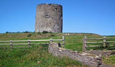 Windmill Hill in Portaferry.Close up photo of the windmill