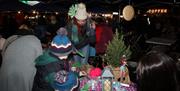 Crafts at Dundonald Christmas Market - making Christmas decorations to take home