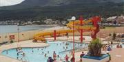 Tropicana outdoor heated fun pool with the majestic Mourne Mountains in the back drop.