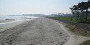 a photo of the long sandy beach