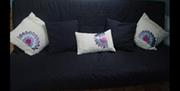 sofa with 3 cushions