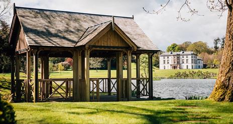 Picture of Montalto House, Montalto Lake and Boathouse all within Montalto Estate in Ballynahinch.