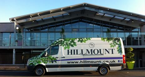 Image shows Hillmount van outside the garden centre
