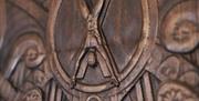 A close up photo of the Game of Thrones Door in Fiddlers Green