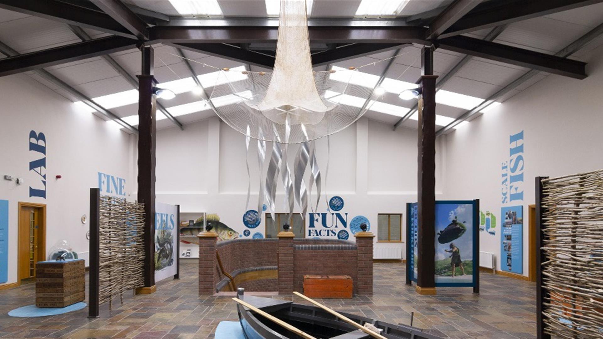 Image inside the visitor centre at Lough Neagh Fishery