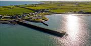 Drone image of Burr Point the most easterly point in Ireland