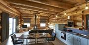 Interior of Salix lounge/kitchen/dinning area