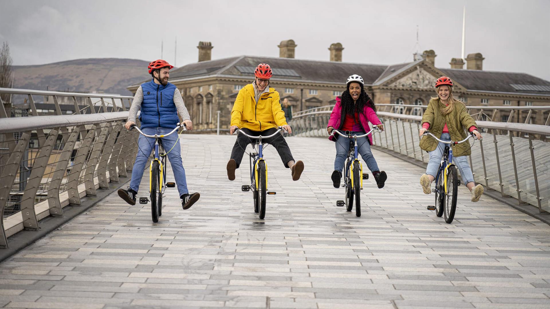 Belfast City Bike Tours are great fun for groups of friends and family