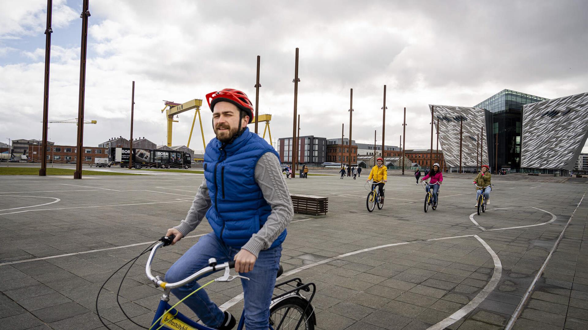 Belfast City Bike Tours takes in key sights of the city including Titanic Belfast