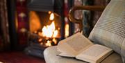 Relaxing by the fire at Ardtara Country House