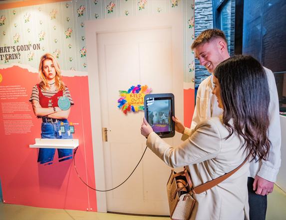 Guests interact with exhibitions at the Derry Girls Exhibition