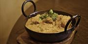 A bowl of Indian chicken korma