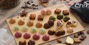 A selection of chocolates made at The Chocolate Manor Chocolate Box experience