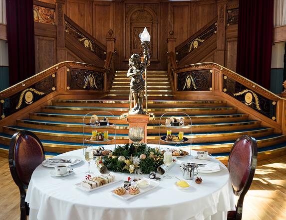Festive Afternoon Tea by the Staircase