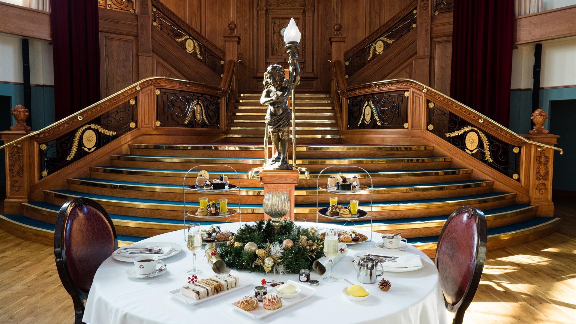 Festive Afternoon Tea by the Staircase Festive Afternoon Tea by the Staircase
