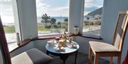Tea and scones in the bay - panoramic sea views