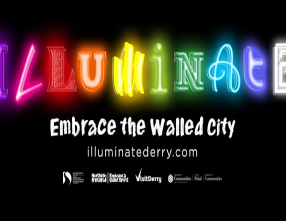 Logo for the 'Illuminate' event within the Walled City.