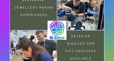 NI Silver promotion graphics for Beginners jewellery making experiences