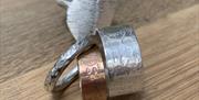 NI Silver Workshop Various Textured Rings with different textures and band widths