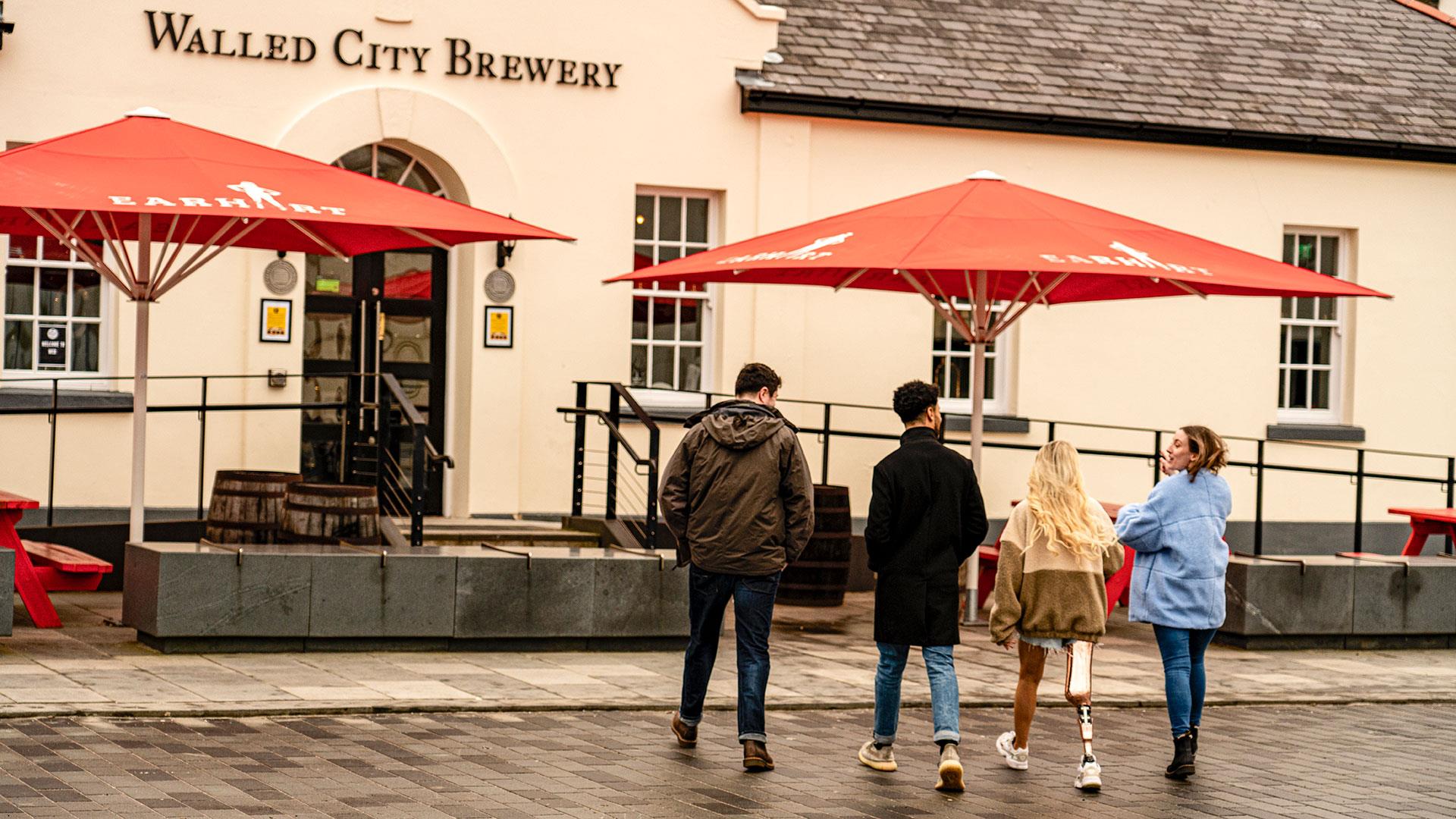 Group arriving at the Walled City Brewery in Derry~Londondonderry to start the Beer Masterclass