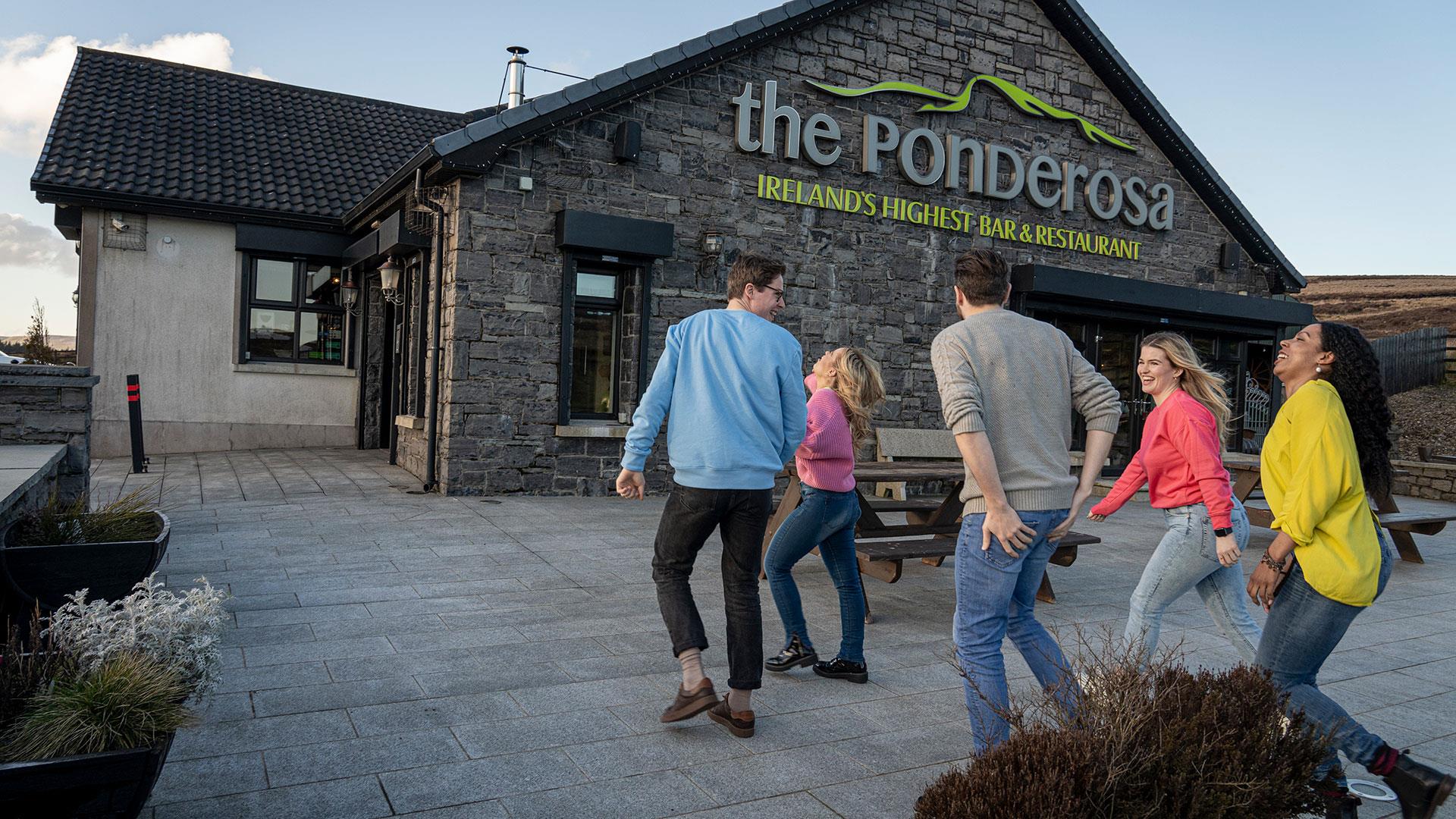 Group arriving at The Ponderosa for the Ceili & Craic experience.