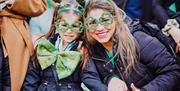 Families enjoying St Patrick's Day celebrations in Belfast