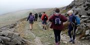 Stone Masons of Mourne Experience - walking group on the mountain path
