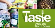 A collage of images representing Taste Summer and Comber Earlies Food Festival