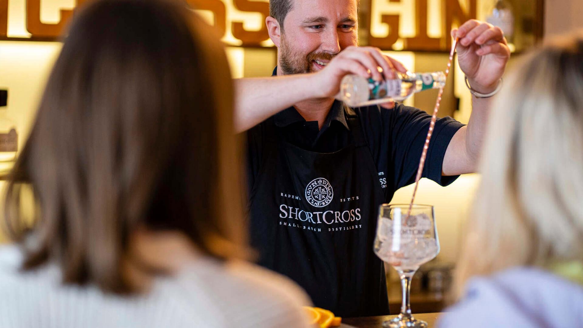 The gin tour includes learning how to pour the perfect gin and tonic at the on-site bar in Rademon Estate