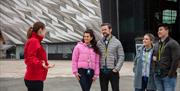Group on tour of Titanic Belfast