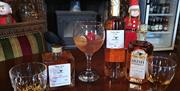 An image of a selection of spirits available at the Speckled hen