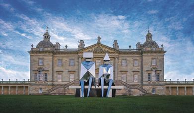 Lynn Chadwick sculpture outside historic Houghton Hall in Norfolk